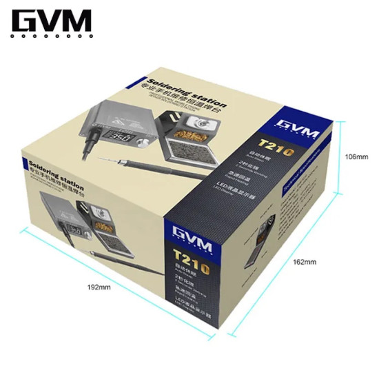 GVM T210 TEMPERATURE CONTROLLER DIGITAL SOLDERING STATION WITH C210 IRON TIP