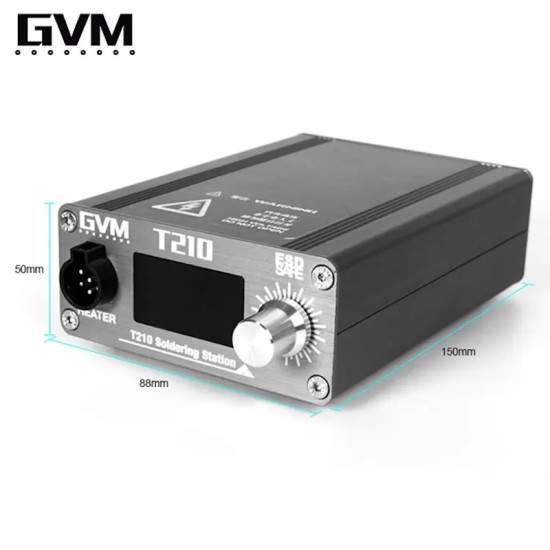 GVM T210 TEMPERATURE CONTROLLER DIGITAL SOLDERING STATION WITH C210 IRON TIP