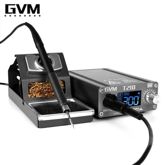 GVM T210 TEMPERATURE CONTROLLER DIGITAL SOLDERING STATION WITH C210 IRON TIP