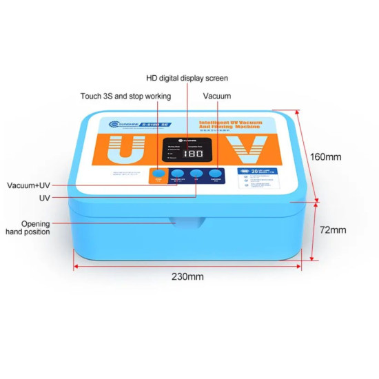 Sunshine S-918B SE Intelligent UV Vacuum Curing & Filming Machine for Screen Hydrogel Protector Film