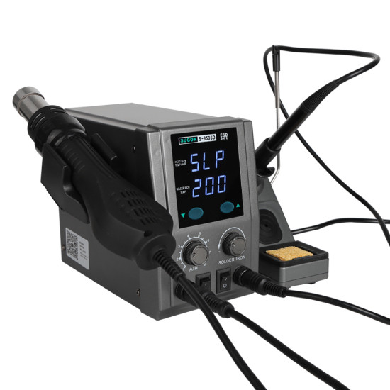 SUGON 8596D HOT AIR REWORK STATION 2 IN 1 DIGITAL DISPLAY 220V BGA HEATING DESOLDERING SOLDERING STATION