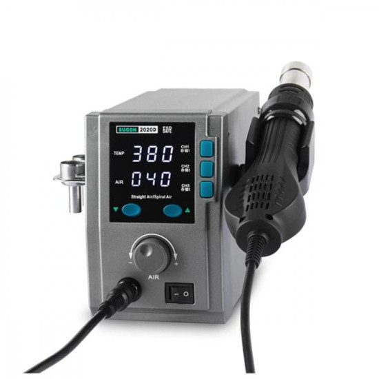 SUGON 2020D 700W HOT AIR GUN SOLDERING STATION WITH HEAT CHANGING CHANNEL - LEAD FREE