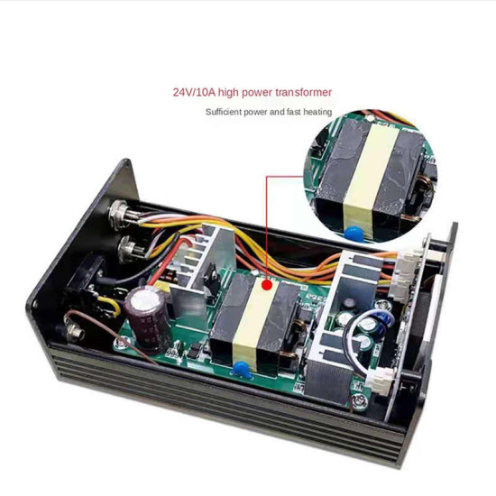 I2C T-12 PLUS SOLDERING STATION WITH DOUBLE HANDLES BASE AND IRON TIPS