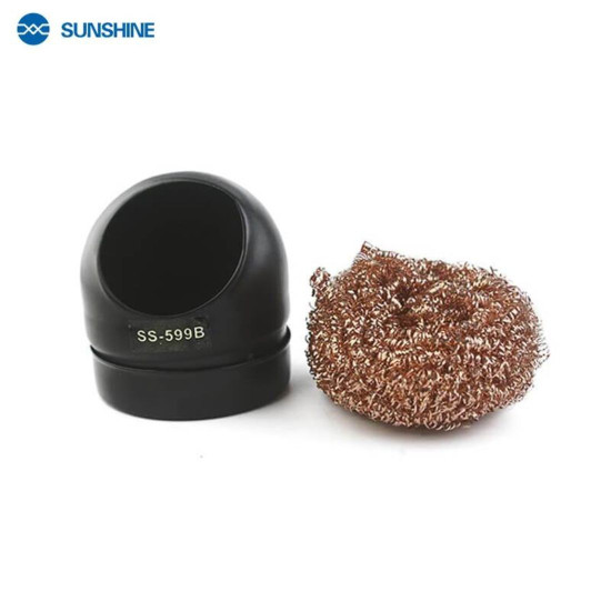 SUNSHINE SS-599B ELECTRIC SOLDERING IRON TIP CLEANER WITH TIN COPPER WIRE BALL 