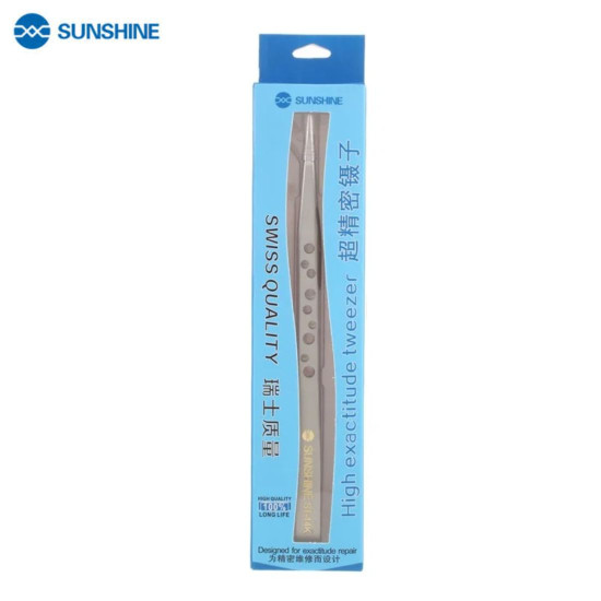 SUNSHINE ST-14K ANTI-STATIC ULTRA PRECISION TWEEZER WITH 9 HOLES - STARIGHT