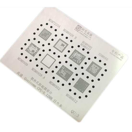 AMAOE QU-3 POWER IC BGA REWORK REBALLING STENCILS