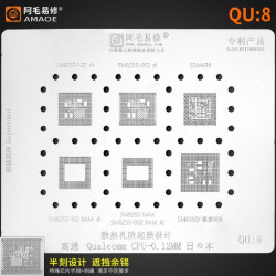 AMAOE QU 8 QUALCOMM SERIES CPU IC BGA REWORK REBALLING STENCIL 0.12MM