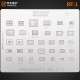 AMAOE RF 1 POWER AMPLIFIER REBALLING STENCILS FOR NETWORK IC : 0.12MM