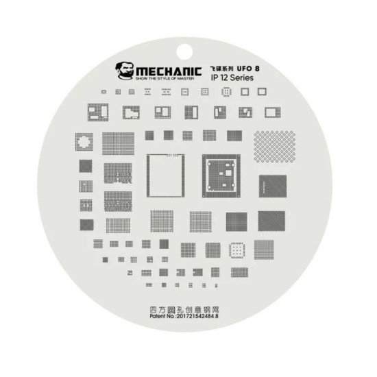 MECHANIC UFO-8 REBALLING STENCIL FOR IP 12 SERIES