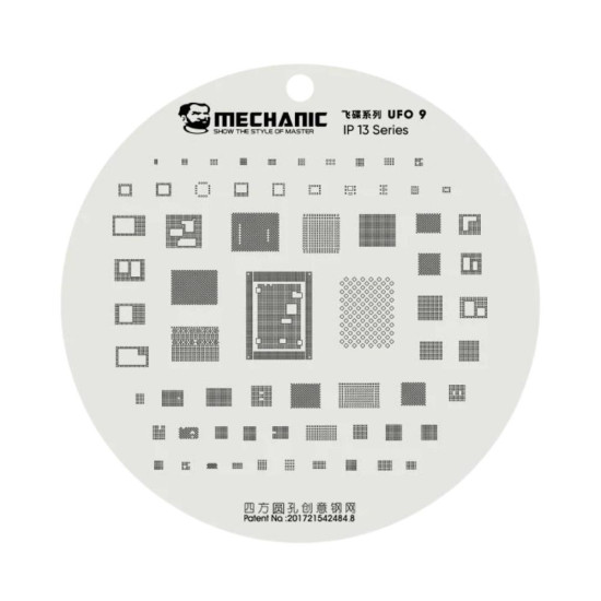 MECHANIC UFO-9 REBALLING STENCIL FOR IP 13 SERIES