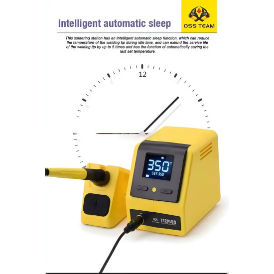 OSS TEAM T12 PLUS AUTOMATIC SLEEP DIGITAL INTELLIGENT SOLDERING STATION - 72W