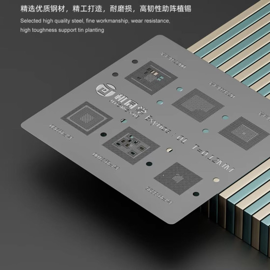 JTX T4 Pro Universal IC Chips Glue Removal and Stencils Reballing Platform Set for iPhone / Samsung / Hisilicon / Android RAM