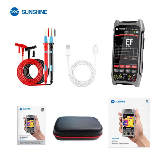 Sunshine TB-10 Pro Handheld Thermal Imager With Digital Multimeter for PCB Repair | Temperature & Voltage Measurement Sunshine TB-10 Pro Handheld Thermal Imager With Digital Multimeter for PCB Repair | Temperature & Voltage Measurement