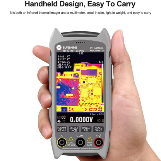Sunshine TB-10 Pro Handheld Thermal Imager With Digital Multimeter for PCB Repair | Temperature & Voltage Measurement Sunshine TB-10 Pro Handheld Thermal Imager With Digital Multimeter for PCB Repair | Temperature & Voltage Measurement