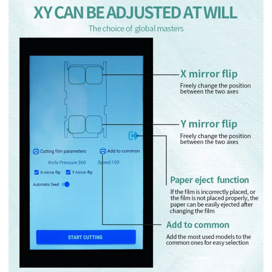 TUOLI TL-168 PLUS SCREEN GUARD CUTTING MACHINE FOR MOBILE PHONE FRONT AND BACK FILM WITH LIFETIME FREE CUT