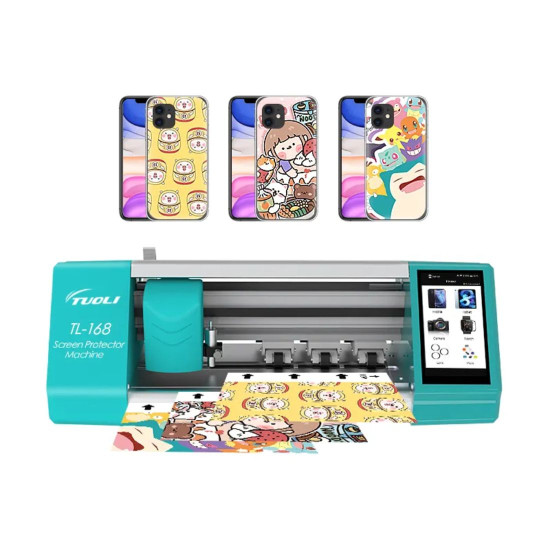 TUOLI TL-168 PLUS SCREEN GUARD CUTTING MACHINE FOR MOBILE PHONE FRONT AND BACK FILM WITH LIFETIME FREE CUT