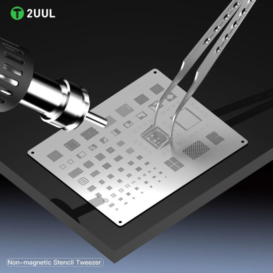 2UUL TW22 NON-MAGNETIC STAINLESS STEEL PRECISION IC & STENCILS PLANTING TWEEZER