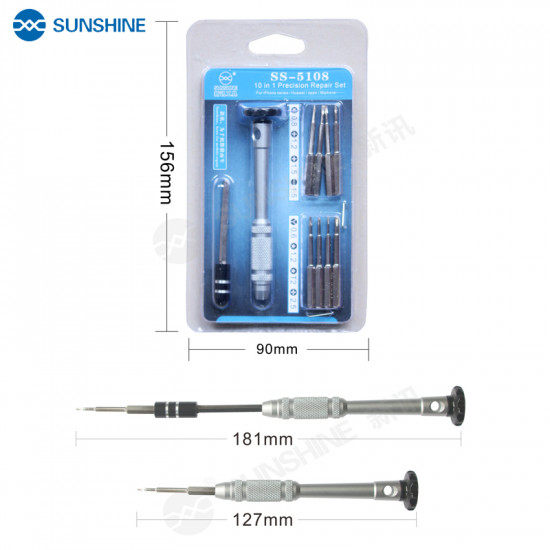 SUNSHINE SS-5108 PRECISION SCREWDRIVER 10 IN 1 REPAIR SET