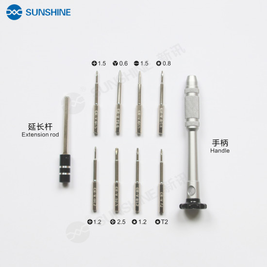 SUNSHINE SS-5108 PRECISION SCREWDRIVER 10 IN 1 REPAIR SET