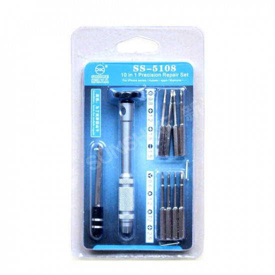 SUNSHINE SS-5108 PRECISION SCREWDRIVER 10 IN 1 REPAIR SET