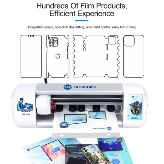 SUNSHINE Y22 PLUS UNLIMITED FREE CUT FOR MOBILE PHONE SCREEN PROTECTOR FILM CUTTING MACHINE - 16 INCH