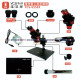 YCS 6558X (3D Continuous Zoom) 6.5X~58X Trinocular Stereo Microscope With 0.5X CTV Camera Zoom Lens & 144 LED Adjustable Light YCS 6558X (3D Continuous Zoom) 6.5X~58X Trinocular Stereo Microscope With 0.5X CTV Camera Zoom Lens & 144 LED Adjustable Light