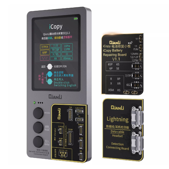 TOOLPLUS QIANLI ICOPY PLUS 2.2 VIBRATOR/LIGHT SENSOR/TRUE TONE REPAIR PROGRAMMER - 3IN1