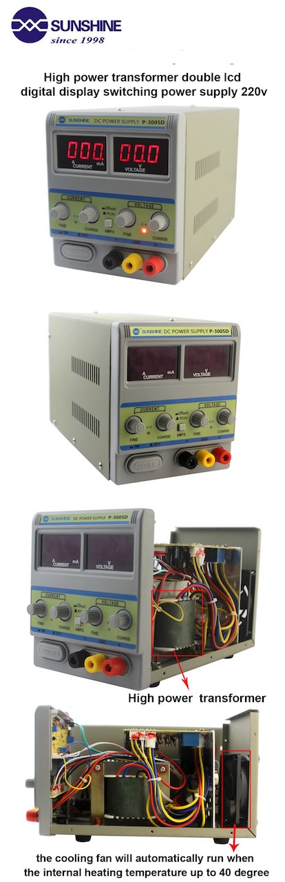 Sunshine 30V 5A DC Power Supply P-3005D Digital Programmable Adjustable